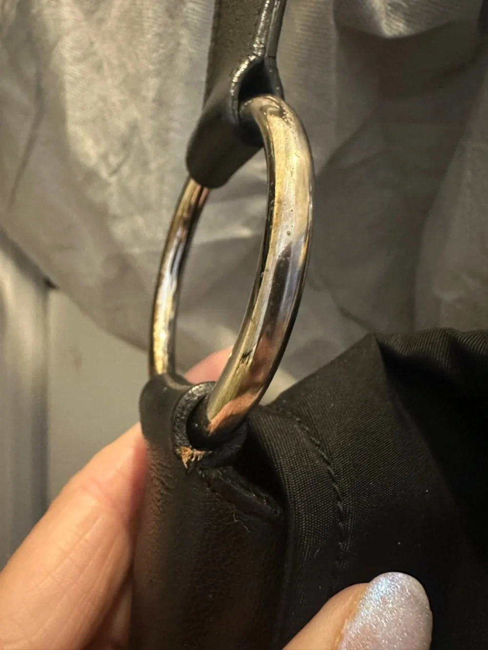 Prada Black Nylon Shoulder Hobo with Leather Trim - Picture 16 of 16